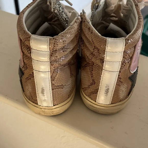 Golden Goose Glitter High-Top Sneakers - Gray, Pink, Silver - Picture 8 of 9